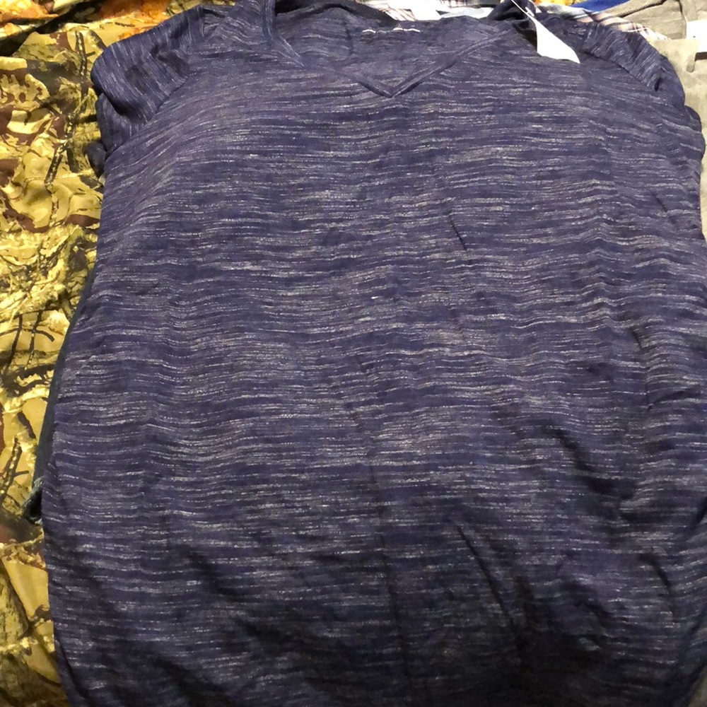 Blue maternity shirt